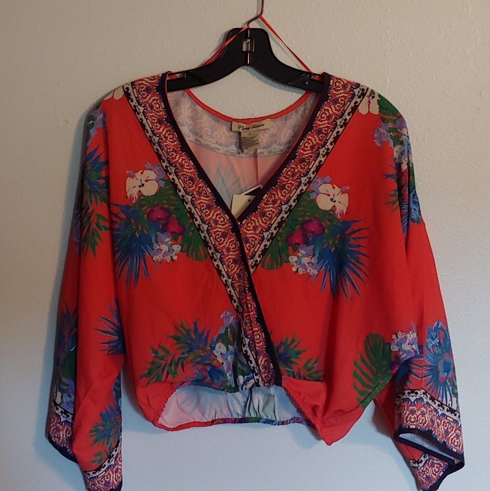 Tropical Print crop top